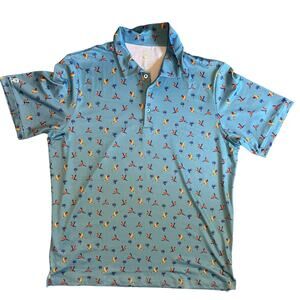Caddy Cart Golf Shirt NWT Moisture Wicking Breathable, Large UPF 50 Golf Fishing